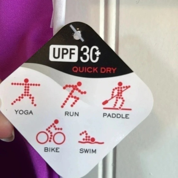 Zeroxposur swimsuit one piece women's size large NWT Purple black white gray - Picture 7 of 9